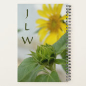 黄色ひまわり繊細なフローラ写真 プランナー手帳 (裏面)