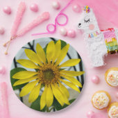 黄色ひまわり繊細な植物性フローラ ペーパープレート (パーティー)