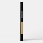 黄色ひまわり花と黒と金ゴールド ストライプの Case-Mate iPhoneケース (裏面 / 右)