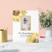 黄色ひまわり花の水彩お祝いの生活 アクリルサイン (ウェディング)