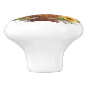 黄色ひまわり花冠を持つハイランド牛 セラミックノブ (側面)