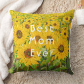 黄色ひまわり花母の日の枕 クッション (ブランケット)