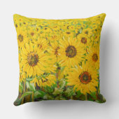 黄色ひまわり花母の日の枕 クッション (裏面)