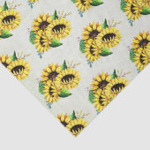 黄色ひまわり花水彩花束 薄葉紙 (詳細)