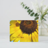 黄色ひまわり葉書。 – カスタマイズ可能 ポストカード (スタンド正面)
