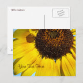 黄色ひまわり葉書。 – カスタマイズ可能 ポストカード (正面/裏面)