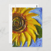 黄色ひまわり葉書 ポストカード (正面/裏面)