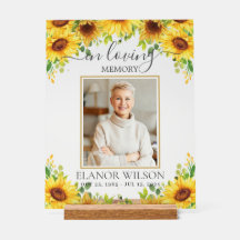 黄色ひまわり葬儀記念写真写真