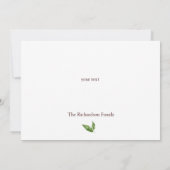 黄色ひまわり葬式カスタム文字IIありがとう サンキューカード (裏面)