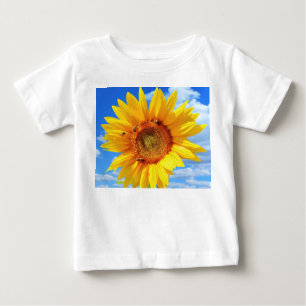 黄色ひまわり蜂ベビーTシャツ ベビーTシャツ