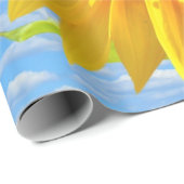 黄色ひまわり蜂ラッピング紙 ラッピングペーパー (ロールコーナー)