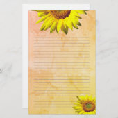黄色ひまわり裏著述用紙 便箋 (正面/裏面)