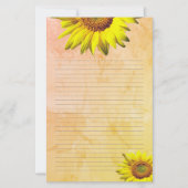 黄色ひまわり裏著述用紙 便箋 (正面)