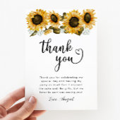 黄色ひまわり誕生日パーティー サンキューカード