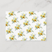 黄色ひまわり赤ちゃんシャワーおむつラッフル エンクロージャーカード (裏面)