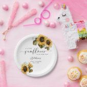 黄色ひまわり赤ちゃんシャワー ペーパープレート (パーティー)