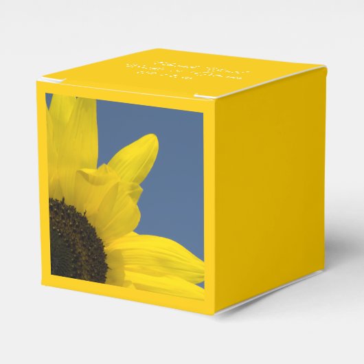 黄色ひまわり青結婚空 フェイバーボックス (正面サイド)