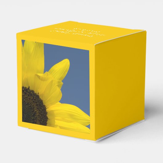 黄色ひまわり青結婚空 フェイバーボックス (裏面サイド)