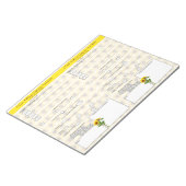 黄色ひまわり5と1 Food Trackerメモ帳 ノートパッド (アングル)