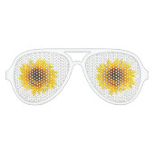 黄色ひまわり アビエーターサングラス (正面)