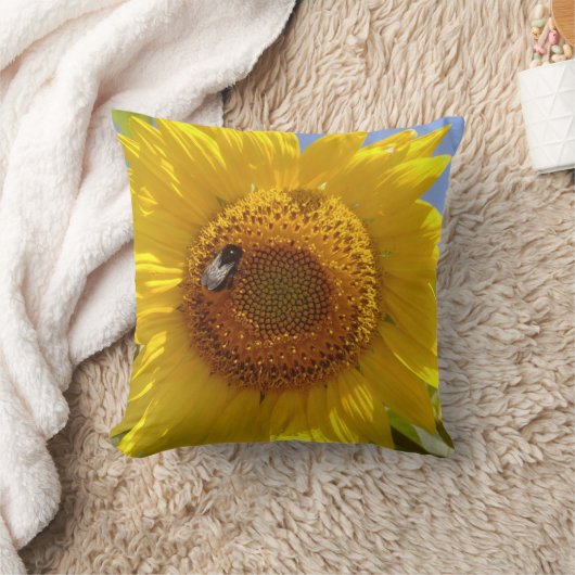 黄色ひまわり クッション (ブランケット)