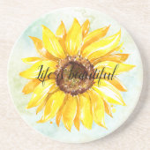 黄色ひまわり コースター (正面)