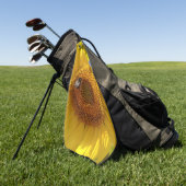 黄色ひまわり ゴルフタオル (グリーン)