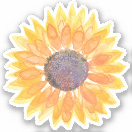 黄色ひまわり シール (正面)