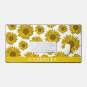 黄色ひまわり デスクマット (キーボード&マウス)