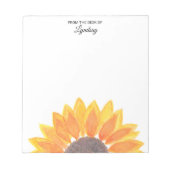 黄色ひまわり ノートパッド (正面)