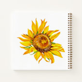 黄色ひまわり ノートブック (裏面)
