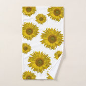 黄色ひまわり バスタオルセット (ハンドタオル)