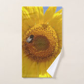 黄色ひまわり バスタオルセット (ハンドタオル)