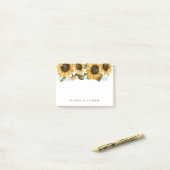 黄色ひまわり ポストイット (デスク上)