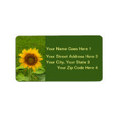 黄色ひまわり ラベル (正面)