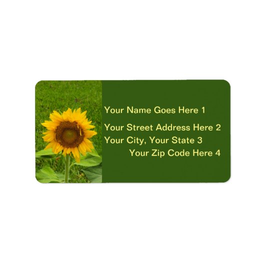 黄色ひまわり ラベル (正面)