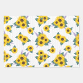 黄色ひまわり |愛らしい民族少女|フローラ車 ラッピングペーパーシート (正面)