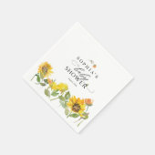 黄色ひまエレガントわりサンビーベイビーシャワー スタンダードカクテルナプキン (角)