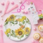 黄色ひまエレガントわりサンビーベイビーシャワー ペーパープレート (パーティー)