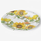 黄色ひまエレガントわりサンビーベイビーシャワー ペーパープレート (アングル)