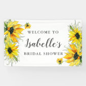 黄色ひまエレガントわりフローラブライダルシャワー 横断幕 (横)