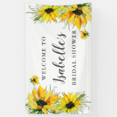黄色ひまエレガントわりフローラブライダルシャワー 横断幕 (縦)