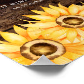 黄色ひまエレガントわり女の子の誕生日パーティー ポスター (角)