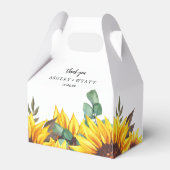 黄色ひまモダンわり結婚式の引き出物箱 フェイバーボックス (正面サイド)