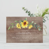 黄色ひま素朴わりフローラブライダルシャワー 招待状 (スタンド正面)