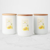 黄色ひま素朴わり水彩の成分 フードラベル (ボトル)