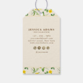 黄色ひま素朴わり水色ギフトラベル ギフトタグ (裏面)