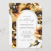 黄色ひま素朴わり結婚のQRコード詳細 招待状 (正面/裏面)