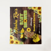 黄色ひま素朴わり赤ちゃんシャワー赤ちゃん女の子 タペストリー (正面)