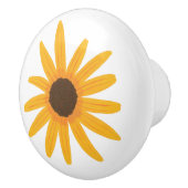 黄色ひま絵を描花セラミックノブ セラミックノブ (右)